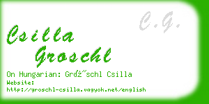 csilla groschl business card